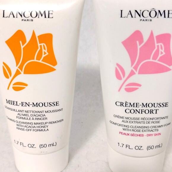 Lancome Foam Cleanse Makeup Remover + Comfort Cleanse Creamy Foam 1.7 oz. SET - Picture 2 of 4